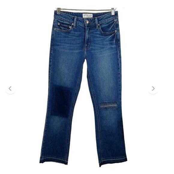 DEREK LAM 10 CROSBY GIA High Rise Crop Flare Jeans | Italian Denim | Sz 25" NEW - Picture 1 of 15